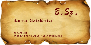 Barna Szidónia névjegykártya