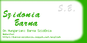 szidonia barna business card