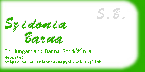 szidonia barna business card